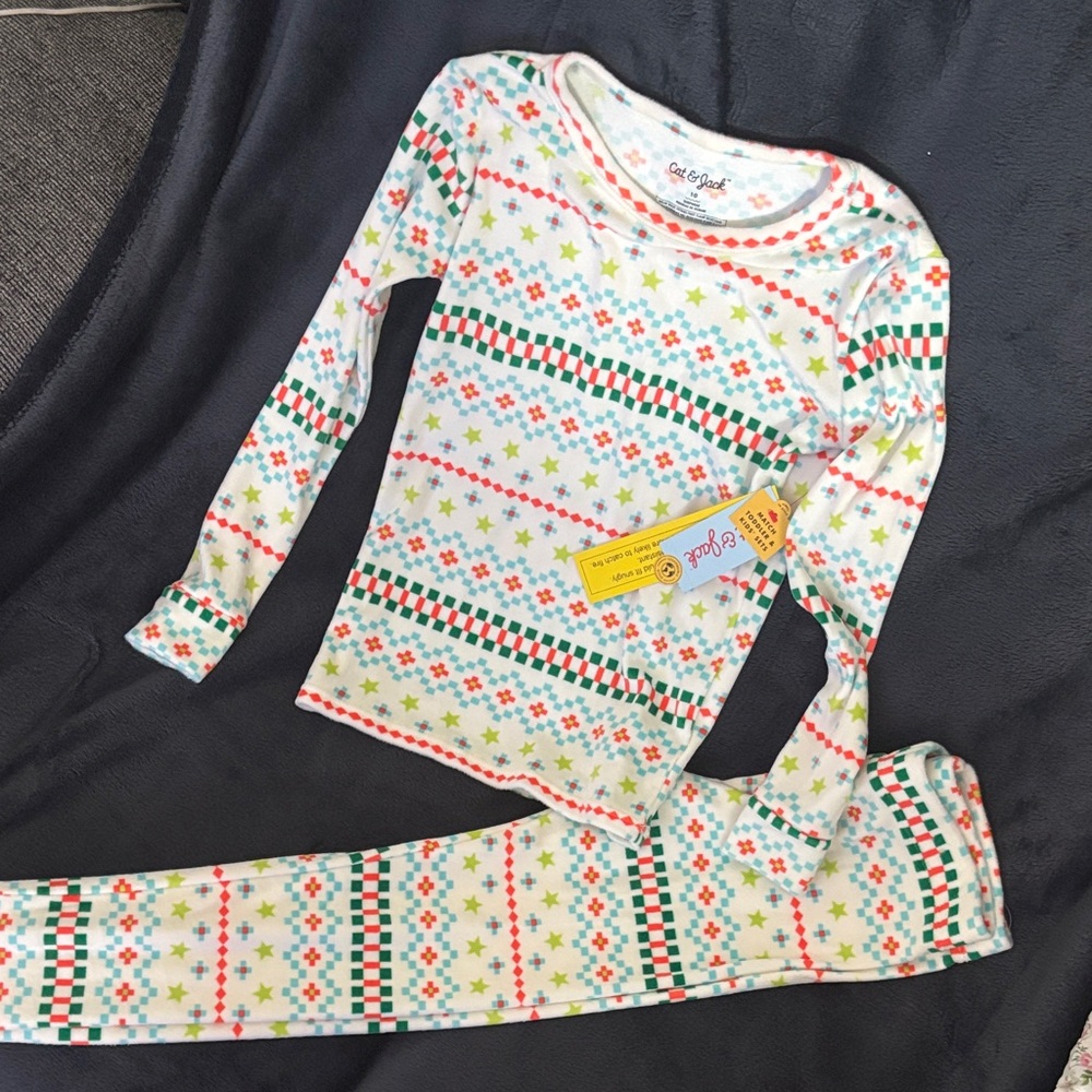 Cat & Jack Festive Patterned Pajama Set